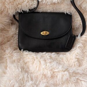 Coach Black Leather Crossbody Bag
